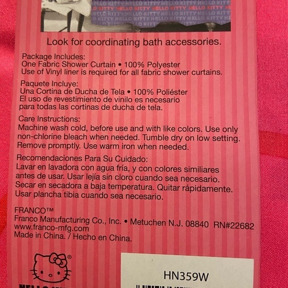 Hello Kitty Shower Curtain -New! - Picture 5 of 6